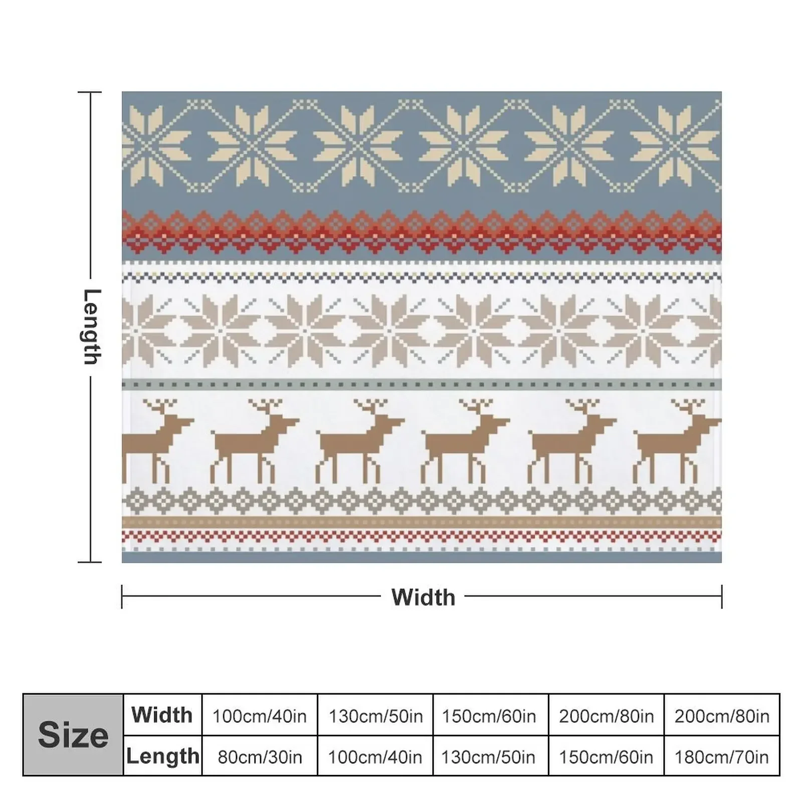 FAIR ISLE Throw Blanket christmas gifts Heavy Blankets