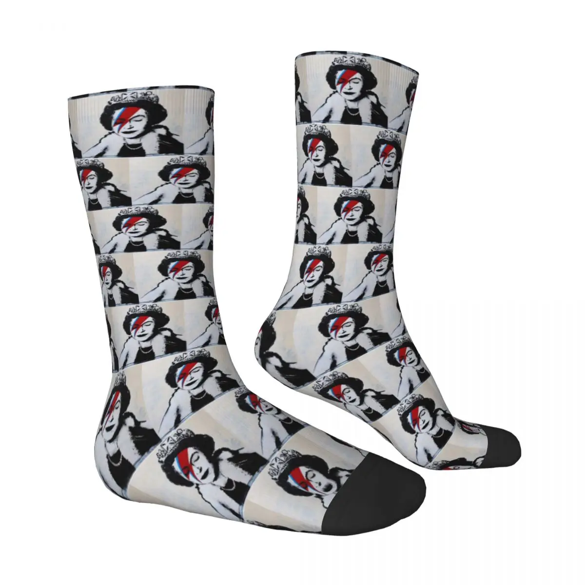 Queen Banksy Graffiti Socks Male Mens Women Spring Stockings Printed