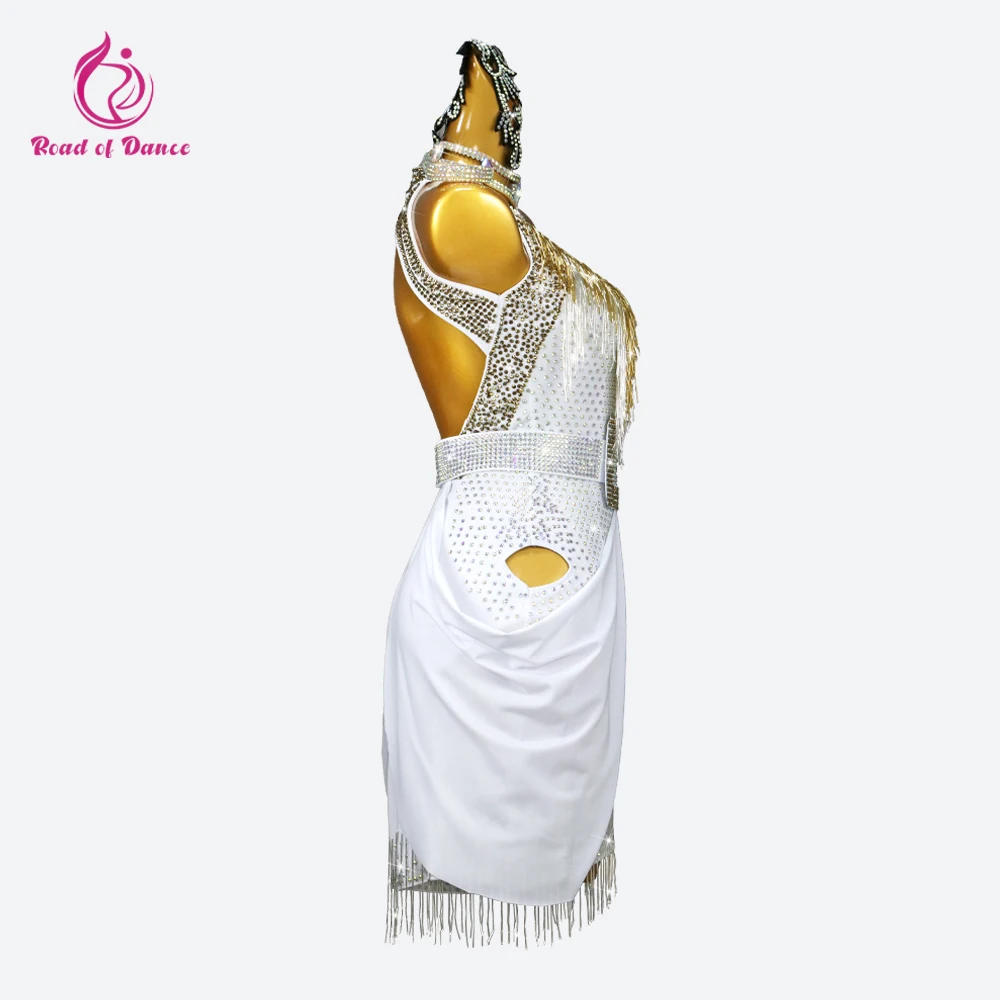 Abiti da festa Abito da ballo latino 2025 Midi Abito da sera da donna Sala da ballo Gonna da ballo sexy Pratica Costumi da ballo da sera per ragazze