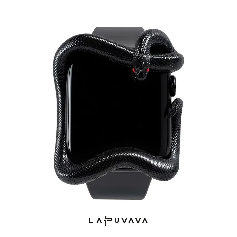 Iwatch Cases Decoration Original Black Mamba Design Suitable for Apple Watch S10/9/8/6/5/4/se Accessorie 40mm 42mm 46mm Y2K Gift