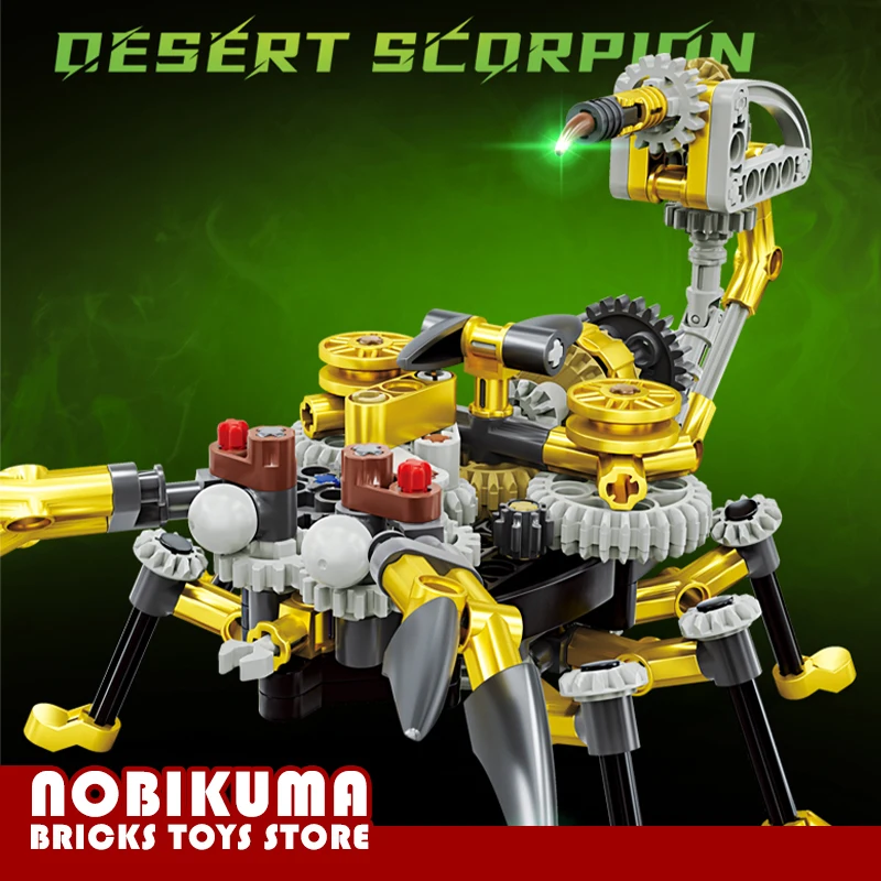 Mecha Insect MOC Building Blocks 3D Model Robot Scorpion Bricks Plastic Toys Punk Animal Action Figures Adult Children Gifts DIY