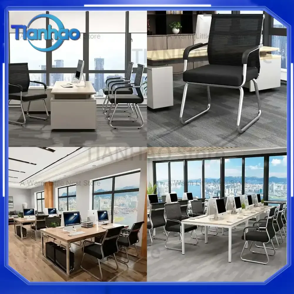 Ergonomic Mesh Office Chair for Computer Use Designer Fabric Chair with Lumbar Support for Home and Office Free Shipping