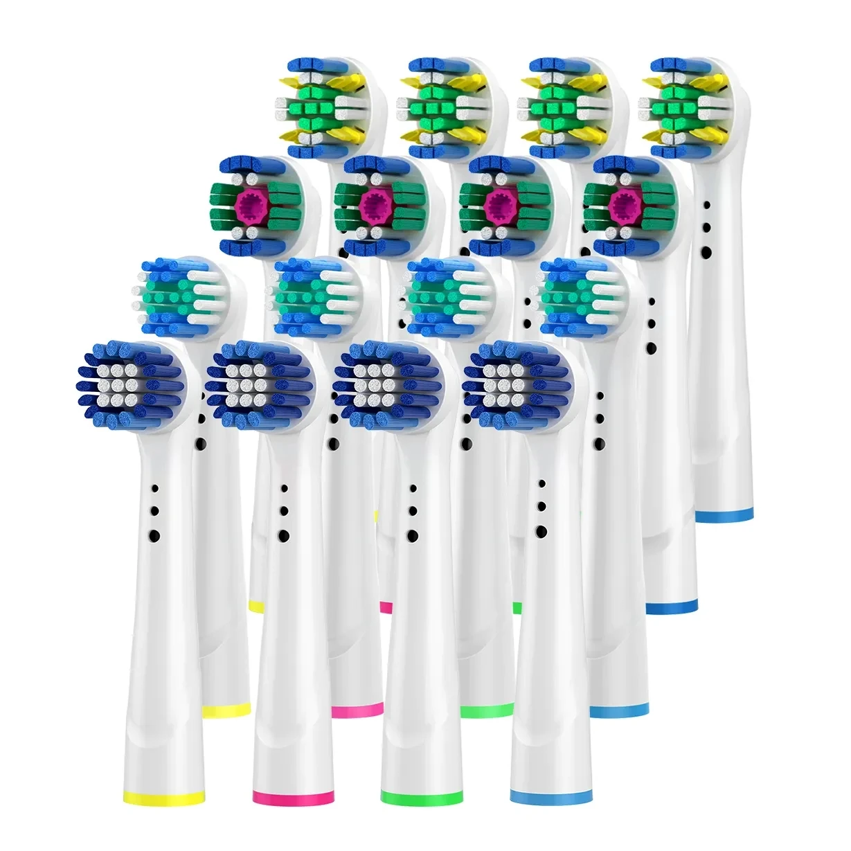 Têtes de brosse à dents électrique de rechange Oral-B, puissance d'avance adaptée, Pro santé, triomphe, Excel 3D, vitalité, nettoyage de précision, 16 pièces