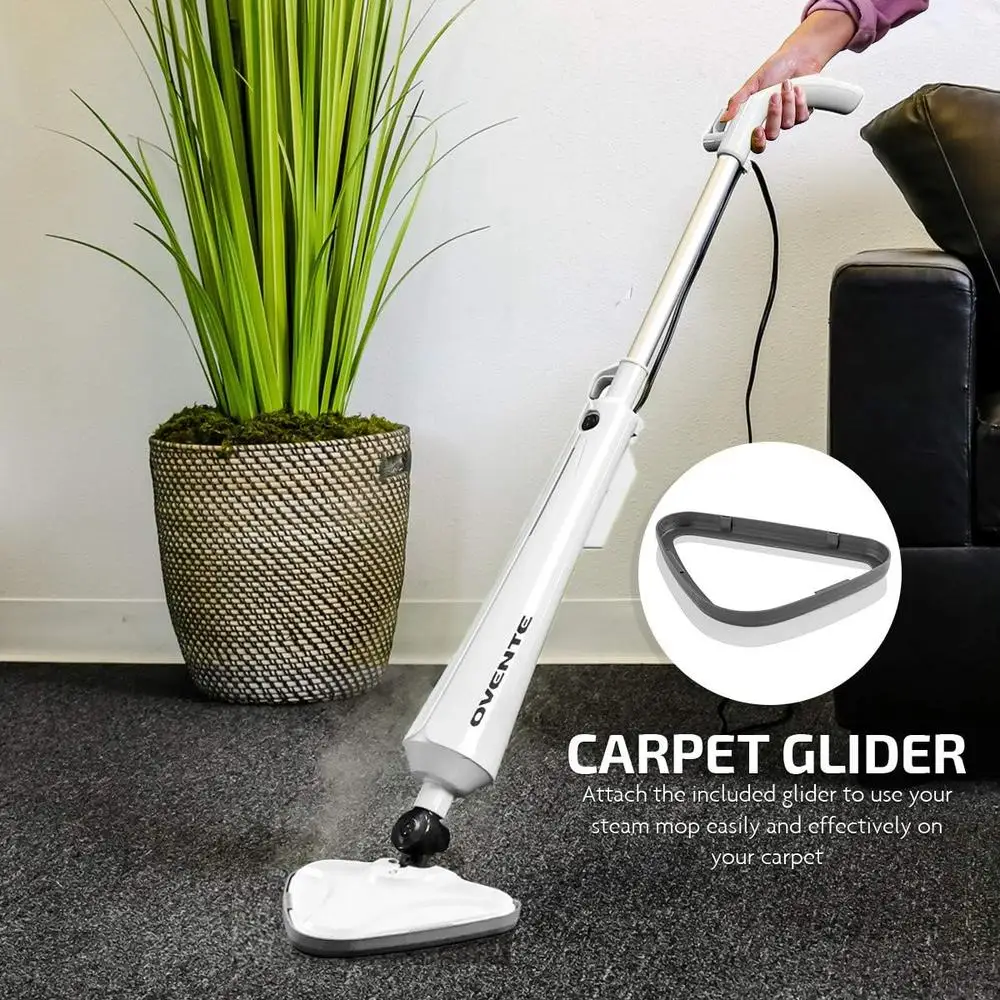 Powerful Electric Steam Mop 1300W Hardwood Tile Cleaning Swivel Head Ergonomic Design Continuous Steam Release with Accessories