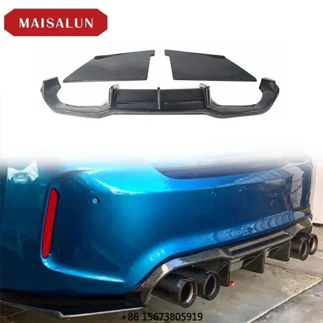 Auto Parts MTC Style Rear Bumper Diffuser for  2 Series F22 F87 M2 2016 Carbon Fiber Rear Diffuser Lip