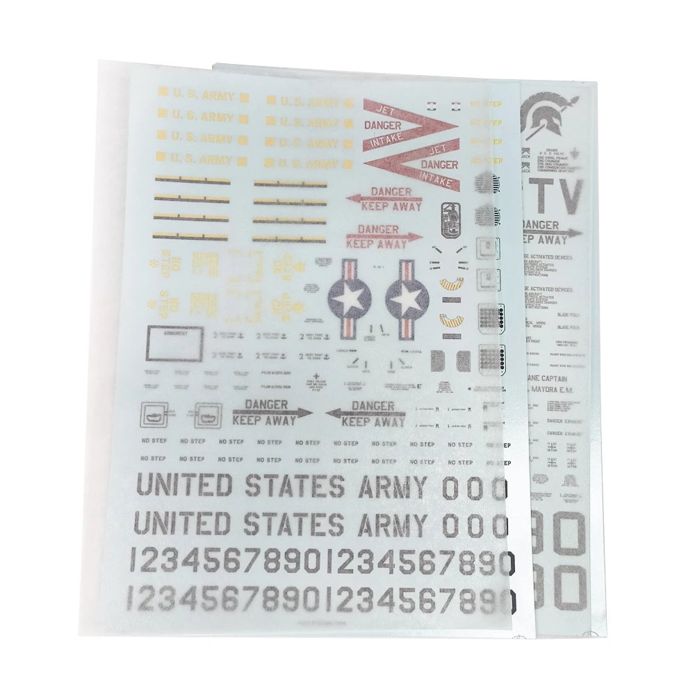 جزء ملصق لاصق مائي لطائرة هليكوبتر/طائرة أو طائرة KT (حجم A4) #5