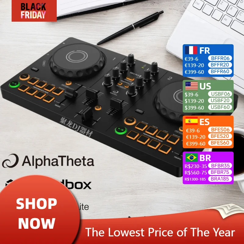 DDJFLX2 Pioneer AlphaTheta Entry-Level DDJ-FLX2 Controller Digital Driver Convenient New Product