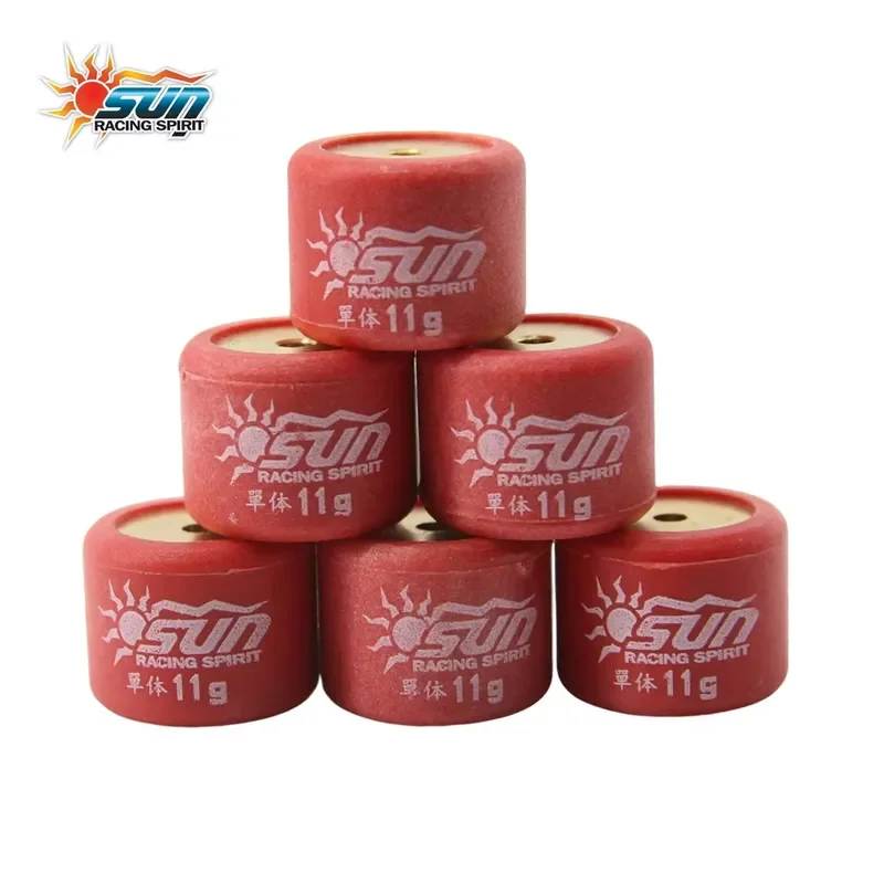 

SUN Racing Taiwan Made High Durability Brass CVT Weight Rollers Red 20x15mm 11G SKYDRIVE125/CLICK125 I/PCX Scooter