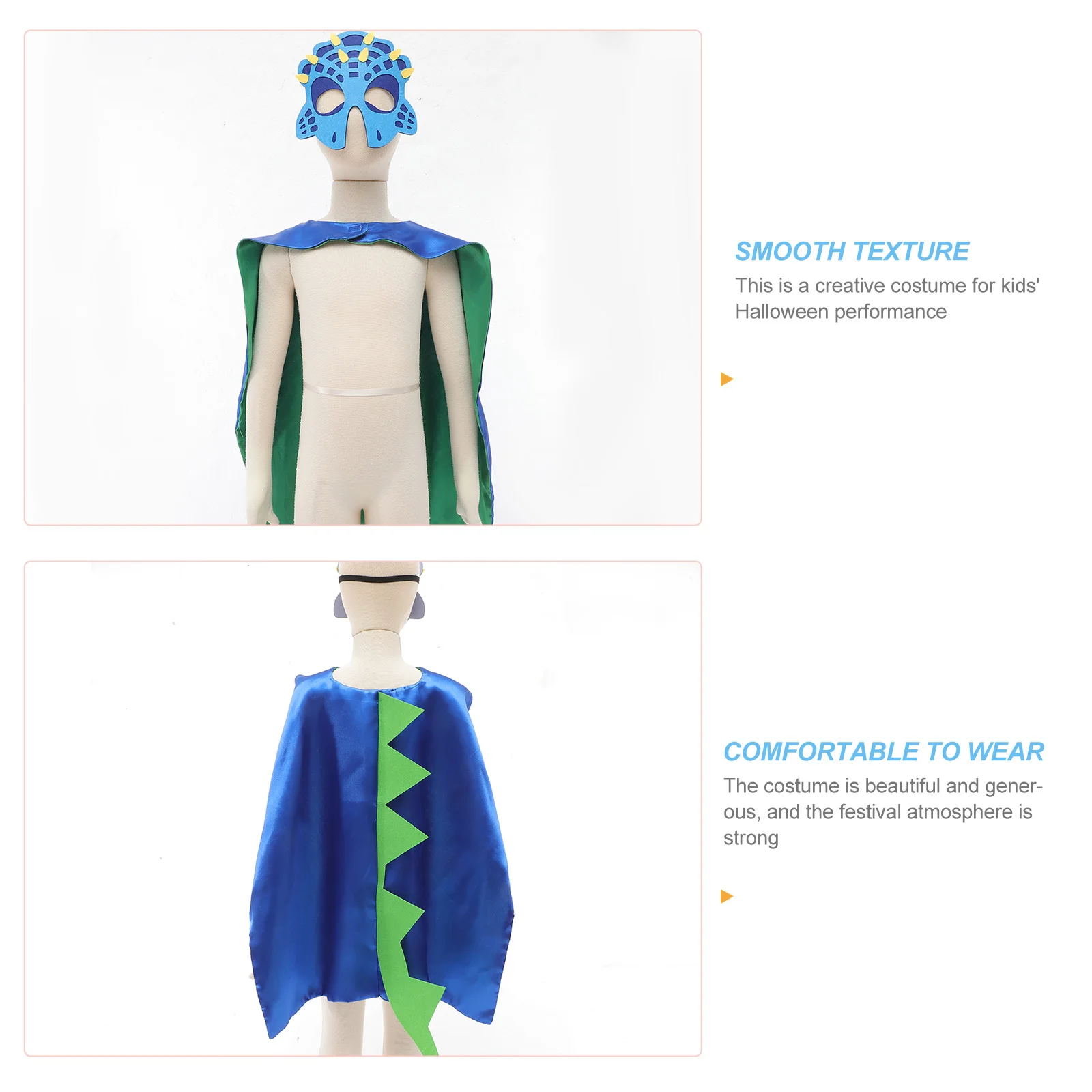 

Kids Dinosaur Cloak Mask Set Boys Outfits Party Supplies Costume