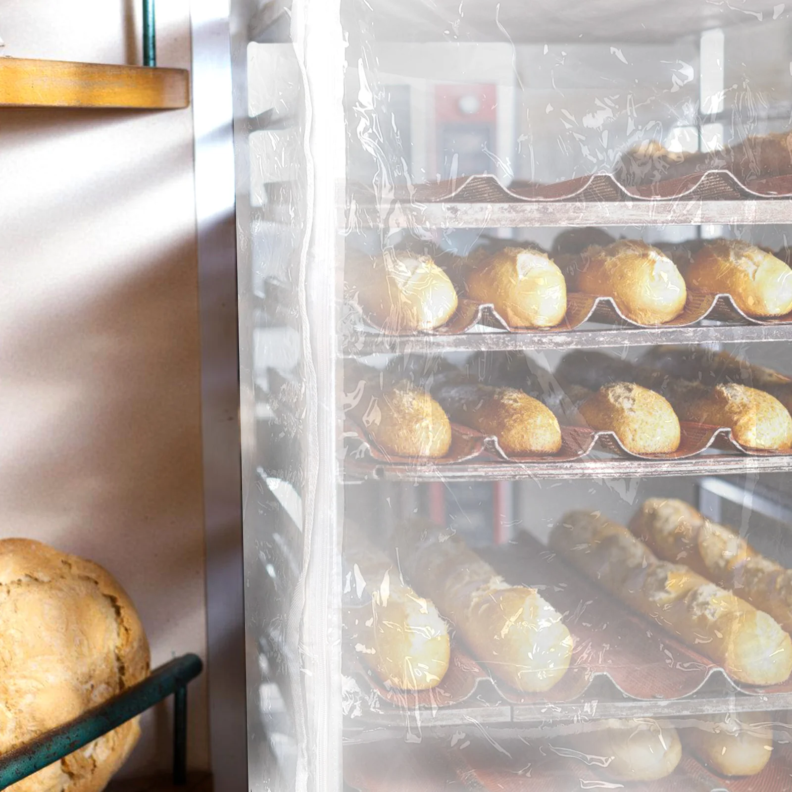 

Clear Bread Cover Kitchen Appliance Cover PVC Protective Shelf for Bun Rack Reusable Dust Proof Kitchen Storage Solution