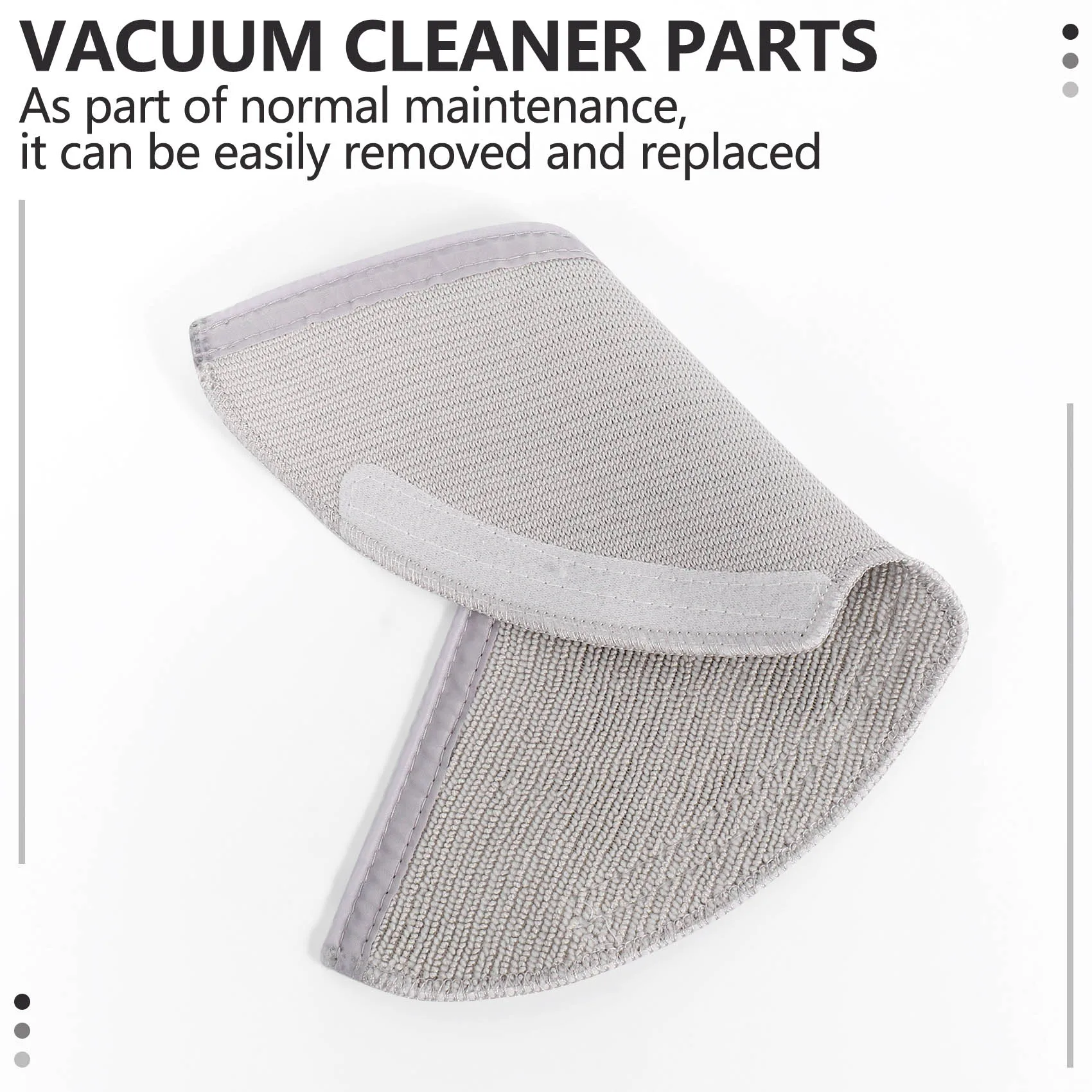 10 Pcs Microfiber Mopping Cloth Compatible for Roborock S5 S5 Max S6 S6 Pure S6 MaxV E4 E35 E2 Vacuum Cleaner Parts