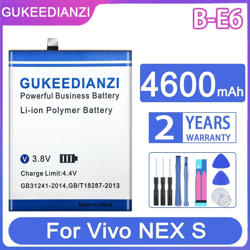 

GUKEEDIANZI Replacement Battery B-E6 BE6 4600mAh For Vivo NEX S Mobile Phone Batteries