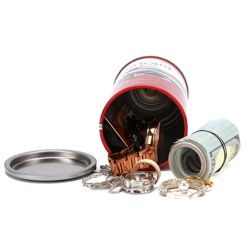 Kreatives Zuhausefach-Schmiermittel mit Schmuck, kann versteckte Aufbewahrungsgeld, verdeckt für Box-Münzen-Sicherheits- und Aufbewahrungszubehör versteckt werden