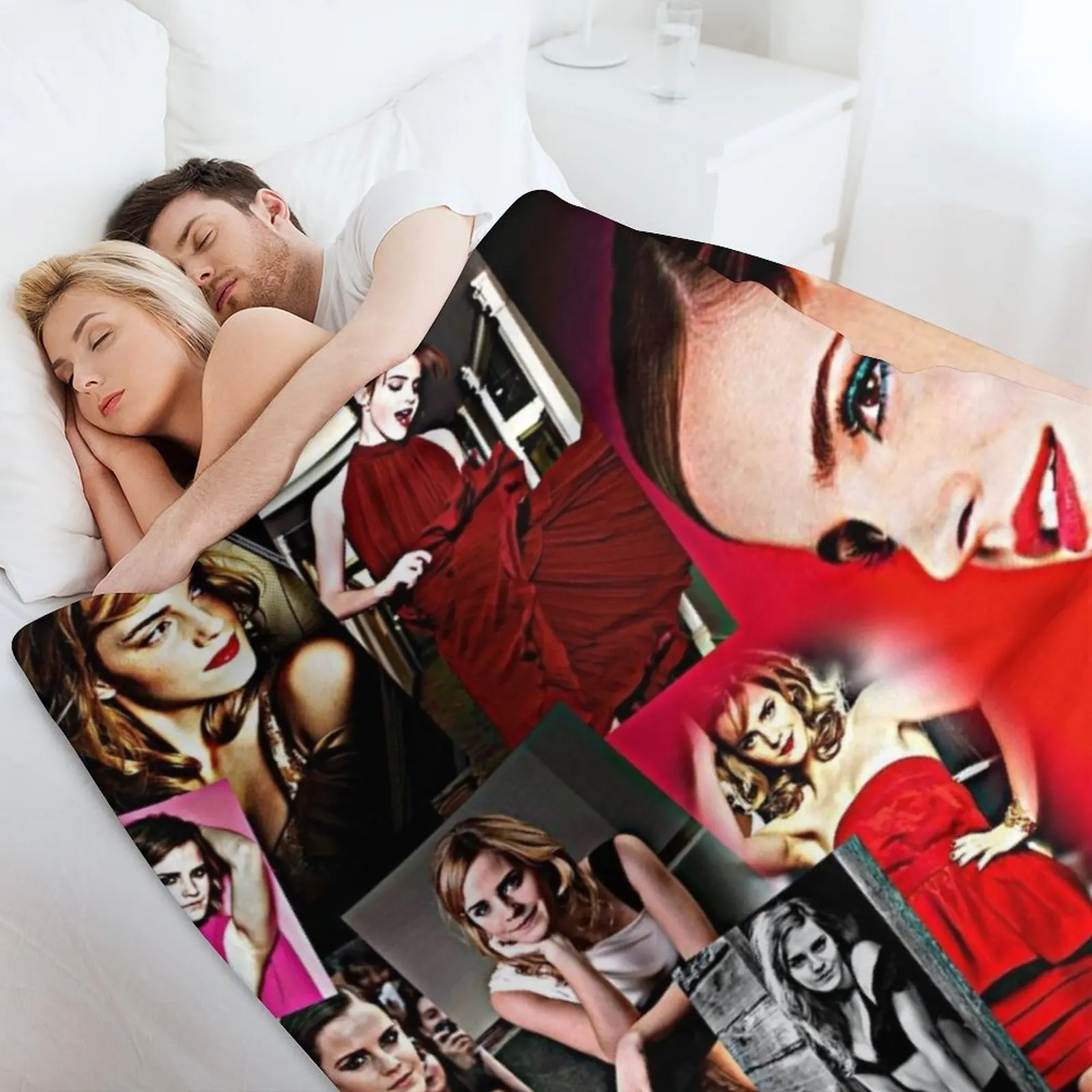 بطانية رمي إيما واتسون ثقيلة للنوم، بطانيات سفر أنيمي للأطفال