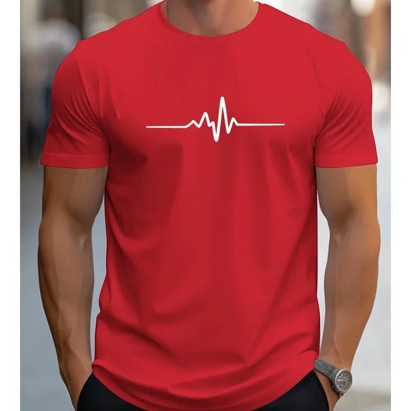 T-shirt girocollo da uomo Top estivo a maniche corte Camicia casual da uomo