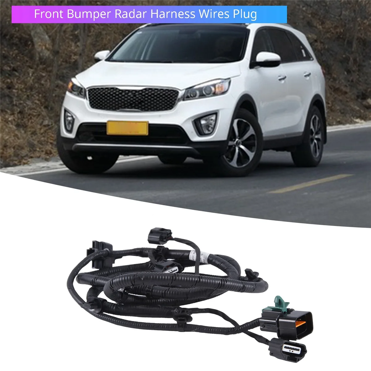 

91840-2P022 Car Front Bumper Radar Sensor Parking Device Connect the Harness Wires Plug for Kia Sorento 2013-2015