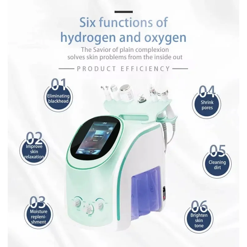 

2025 Новейший 6 в 1 анализатор кожи, машина для очищения лица, устройство красоты с маленькими пузырьками водорода и кислорода, домашний спа-салон