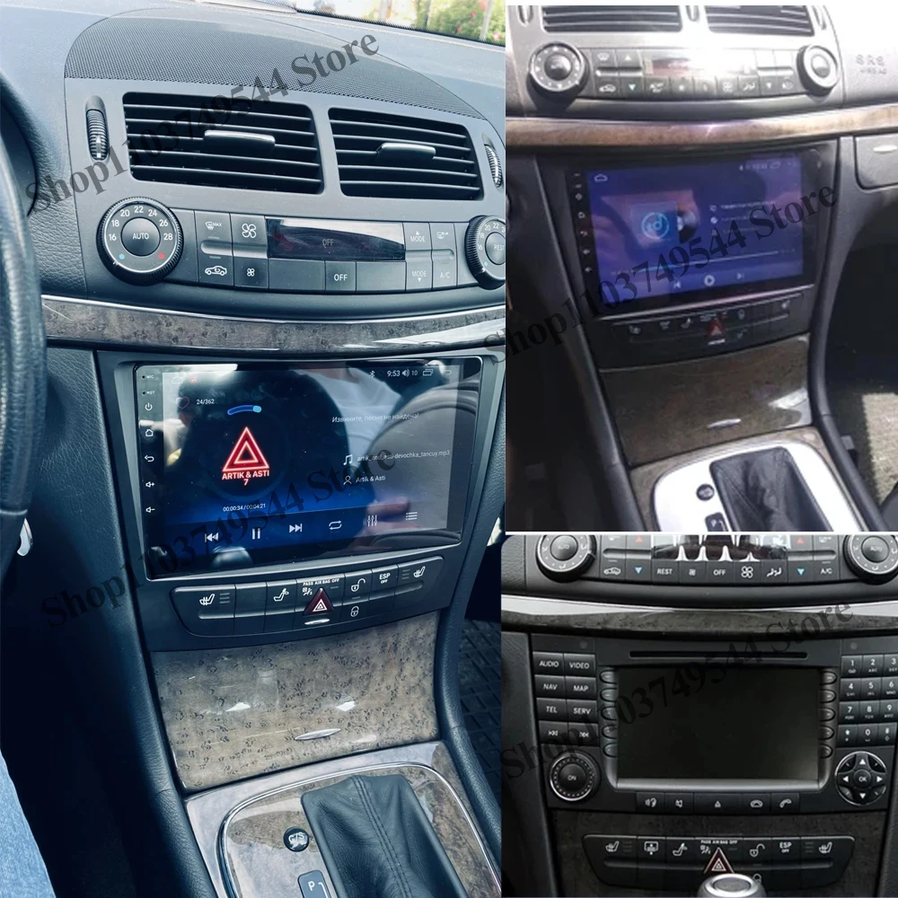 Carplay Android 16 Car Radio Player For Mercedes Benz E-Class W211 E200 E220 E300 E350 E240 E270 E280 W463 W209 W219 NO 2 Din 4G