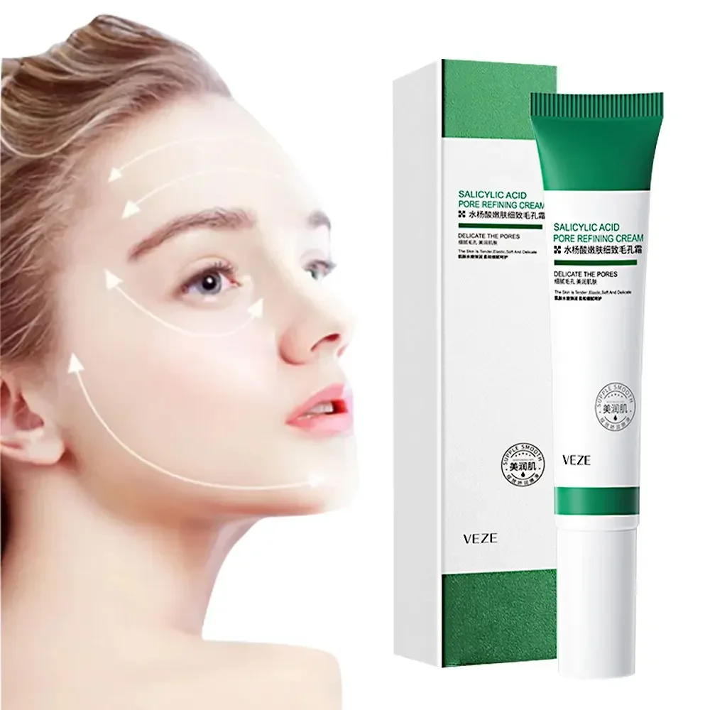Salicylic Acid Pores Shrink Cream Refining Large Pore Improve Face Acnes Blackhead Remove Cream Control Skin Care