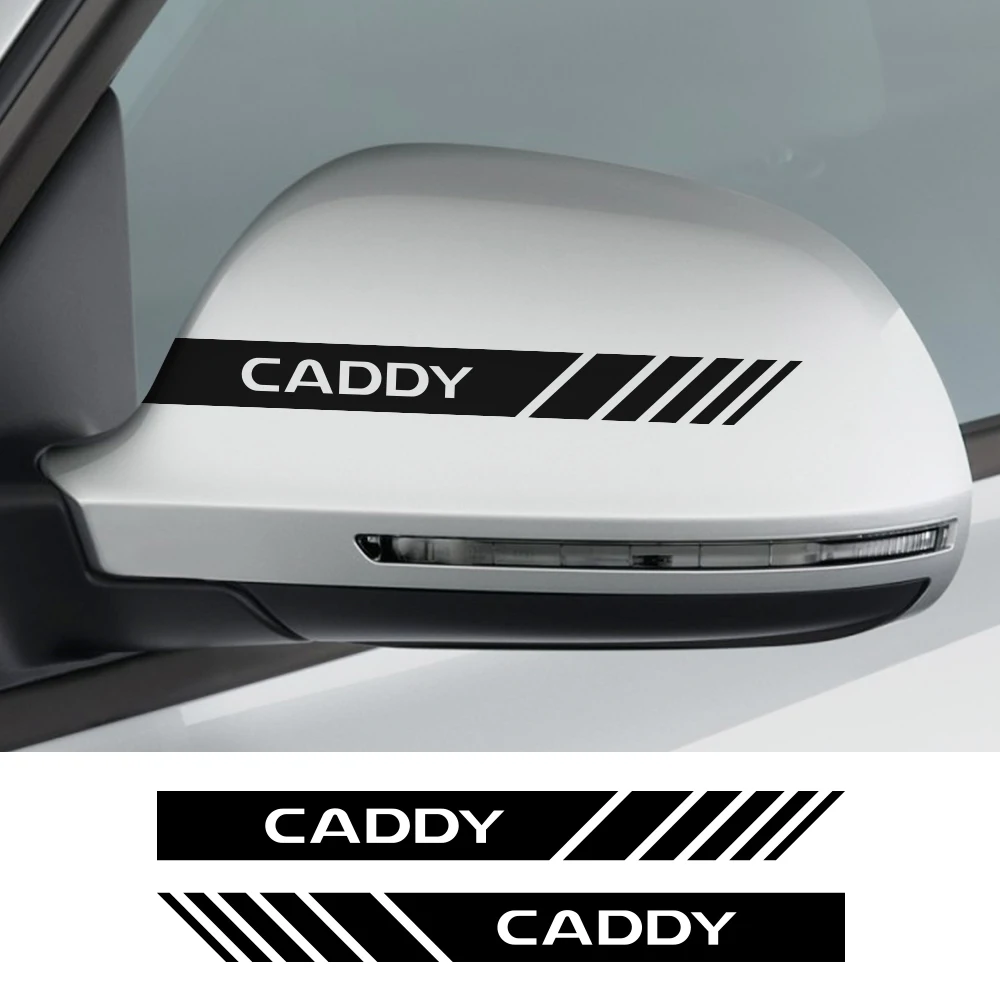 Car Rearview Mirror Stripes Stickers for Volkswagen VW Caddy MK1 MK2 MK3 MK4 2 3 4 Maxi Kombi Vinyl Decals Tuning Accessories