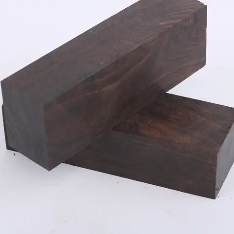 African Ebony Knife Handle's Material 125*40*30mm Wood Handle Parts Knife Making Black Ebony Wood