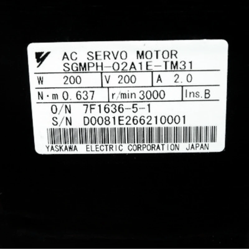 

New Yaskawa SGMPH-02A1E-TM31 Servo Motor In Stock Fast Shipping