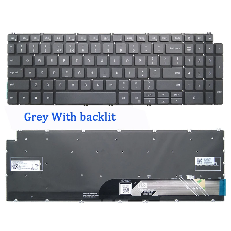 New Original Laptop Keyboard For DELL Vostro V5590 V7500 V3500 V3501 P83F Latitude 3510