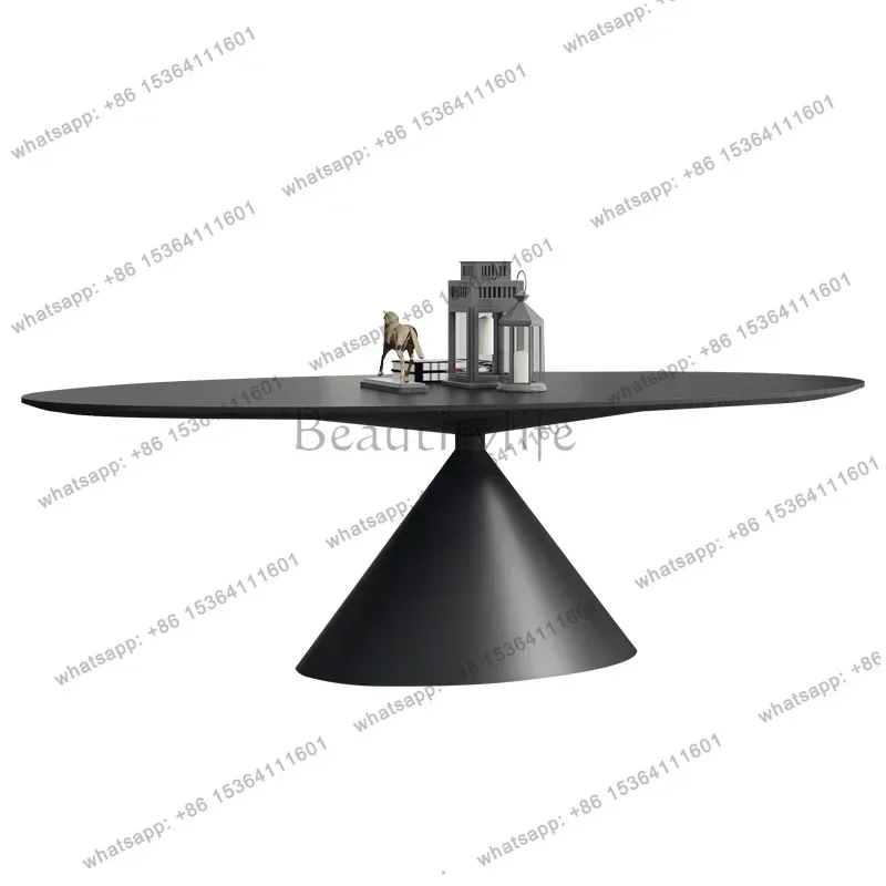 

13Italian Design Modern Dining Table Party Unique Luxury Black Center Dining Table Living Room Mesas De Jantar Furniture Home