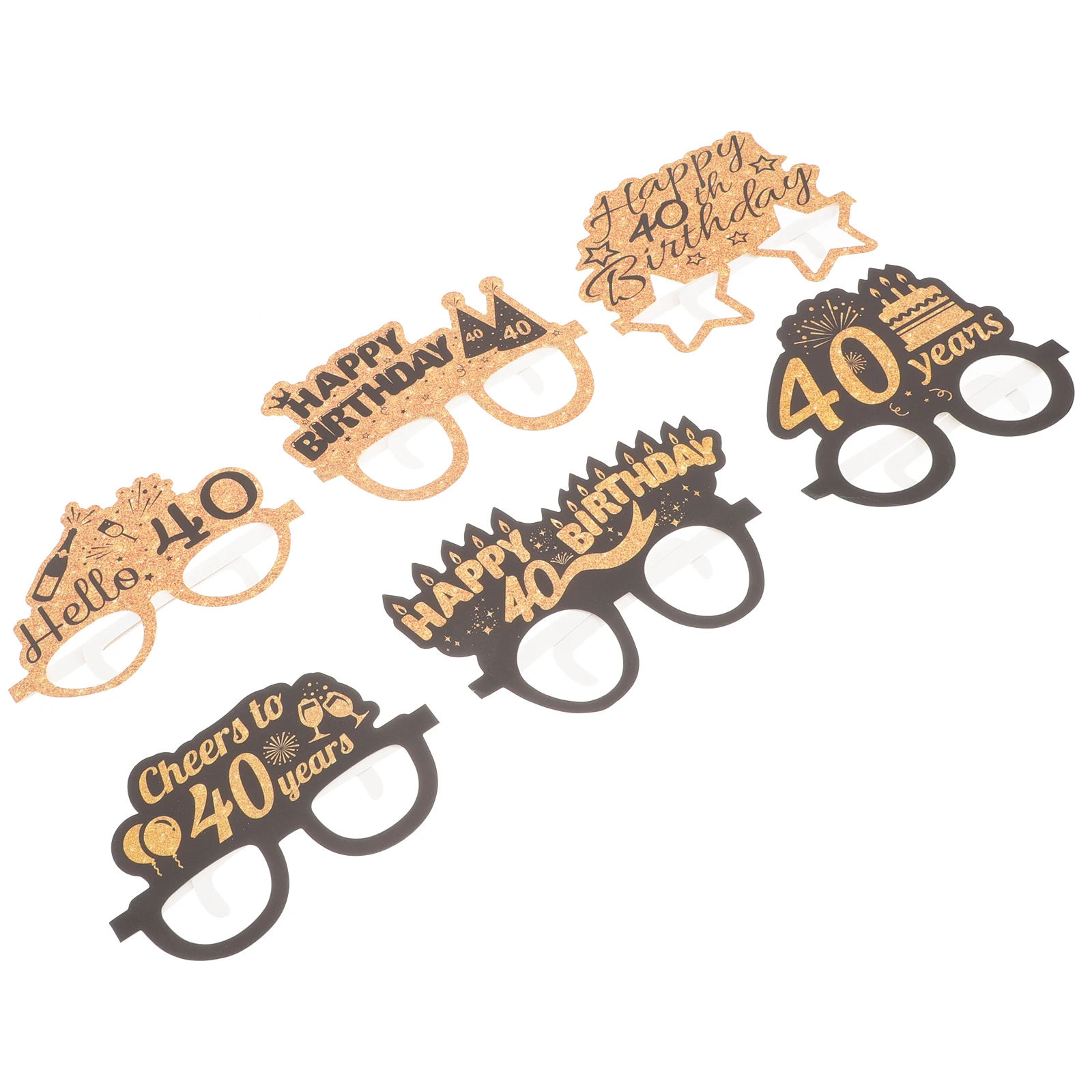 

6 Pairs Glasses Partybrille Birthday Happy Brillen Lustige Kinder Paper Schicke Papier
