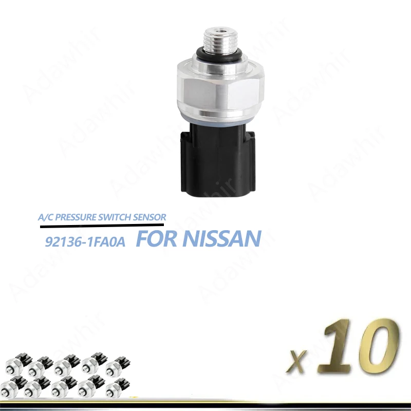 ZAir Conditioning A/C Pressure Sensor for Nissan Frontier Sentra Infiniti FX45 92136-1FA0A 92136-32600 92136-3Z600 92136-6J000