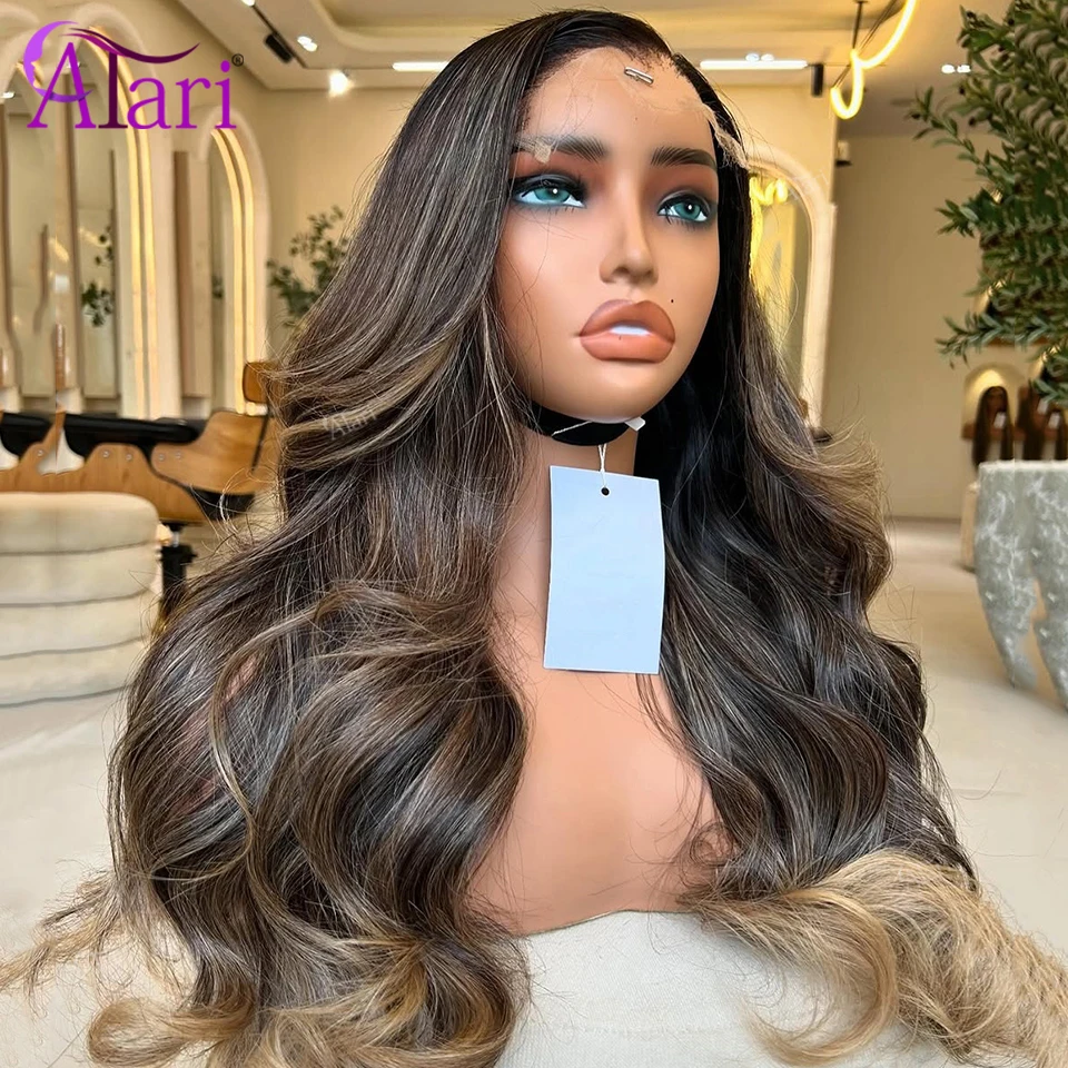 

Black and 27 Blonde Body Wave Wig Human Hair 30 Inch 13x4 13x6 Lace Frontal Wig Striola Highlights Brazilian Hair Wigs for Women