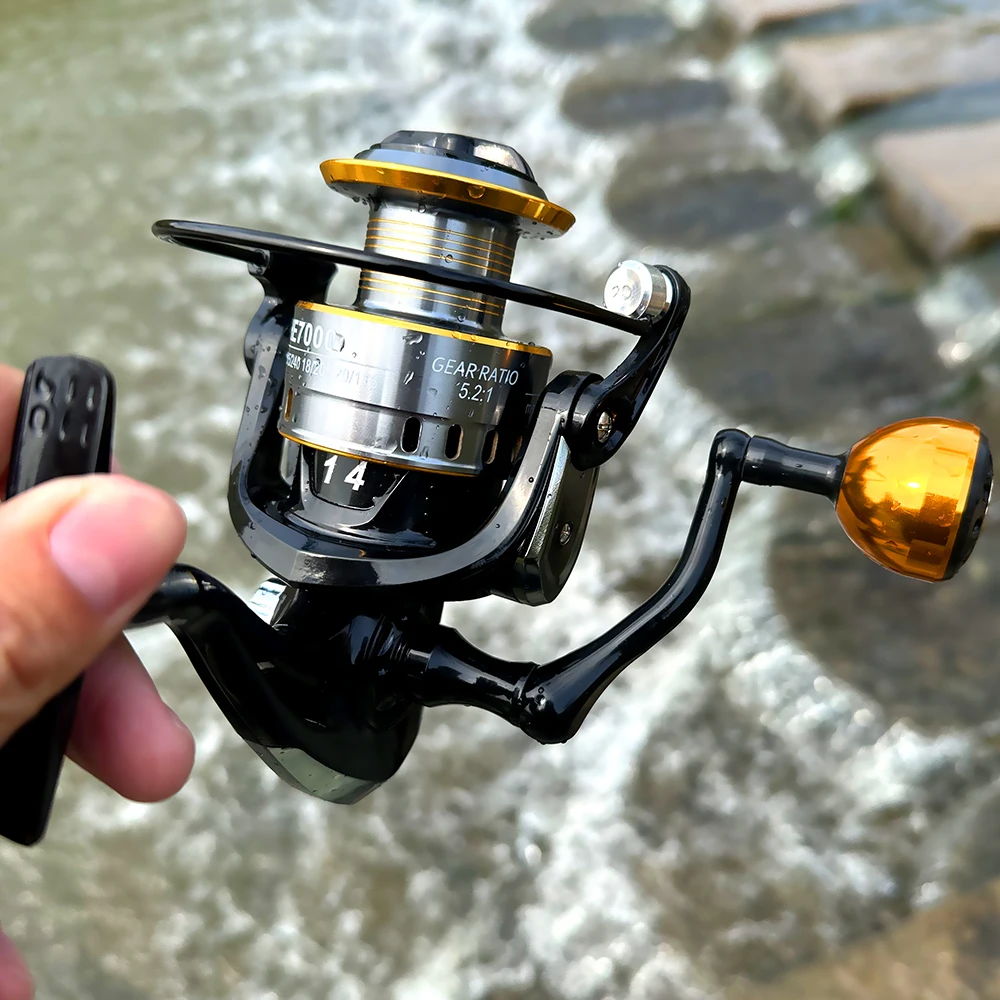 Carrete de spinning de aluminio 5.2:1 8kg drag – agua dulce y salada - imagen 2