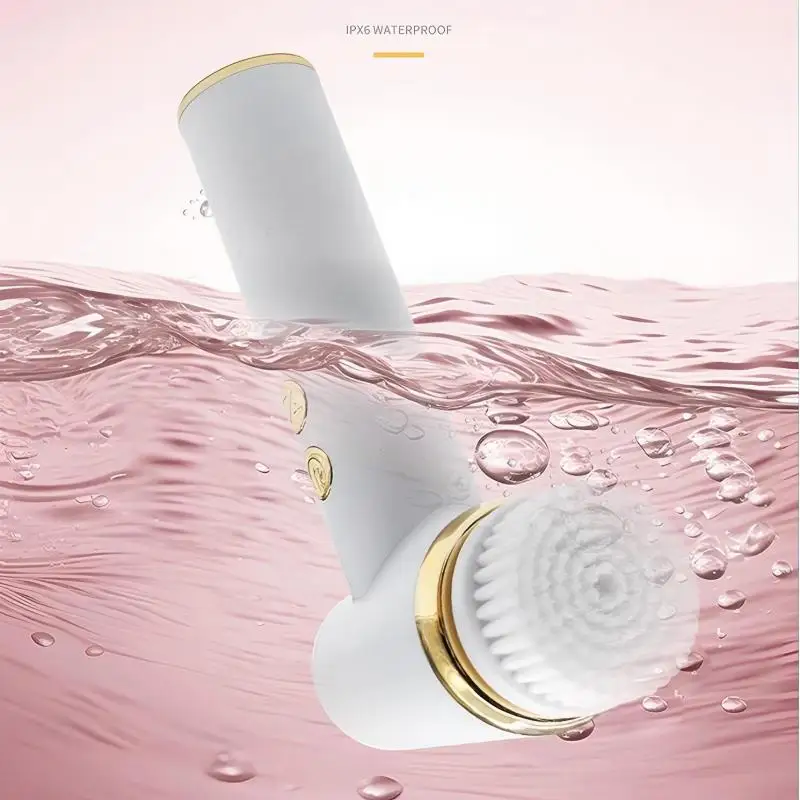 فرشاة تنظيف الوجه الكهربائية 4 في 1، 5 سرعات مقاومة للماء، مدلك تنظيف الوجه يعمل على تحسين نسيج البشرة لجميع أنواع البشرة #5