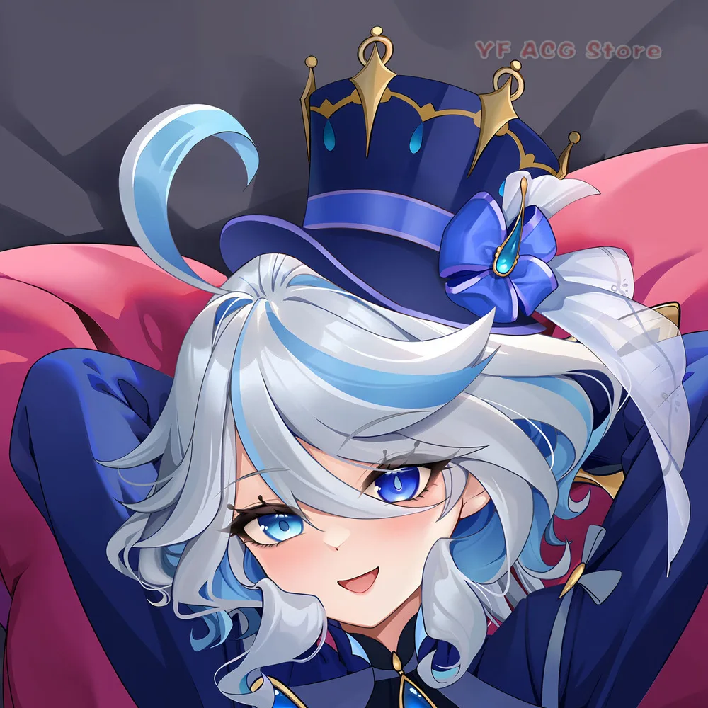 

Genshin Impact Furina Anime Pillow Cover Double Sided Print Soft Bedding Decor Otaku Collection
