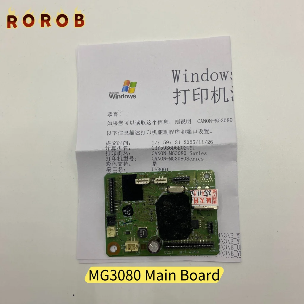 

Original MG3080 Motherboard Main Logic Control Board for Canon MG3080 MG3082 MG3083 MG3084 MG3085 MG3086 Printer
