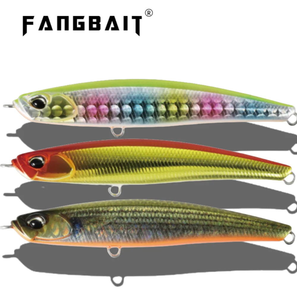 بطيئة غرق الثنائي خليج RUF تسعى 68S قلم رصاص الصيد إغراء 68 مللي متر 7.7 جرام اليابان المتذبذب الاصطناعي الصلب المياه المالحة باس الطعم الكروشيه معالجة #1