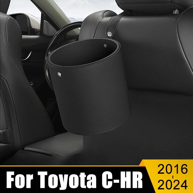 

For Toyota C-HR CHR C HR CH R 2016 2017 2018 2019 2020 2021 2022 2023 Portable Hanging Car Circular Trash Can Garbage Pocket