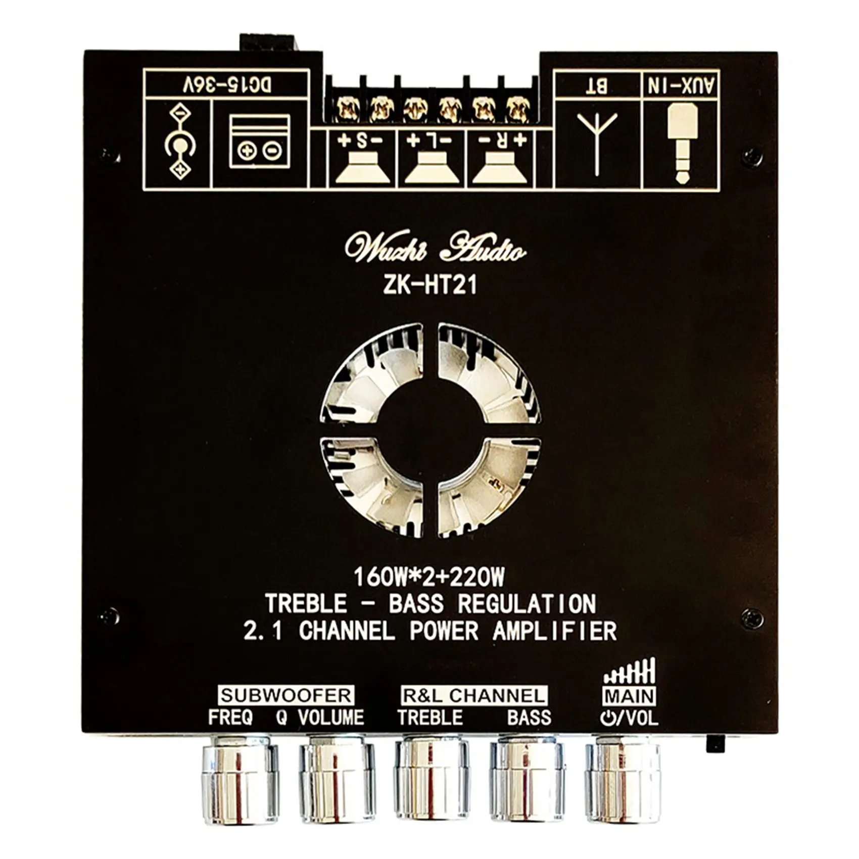 

2.1-Channel TDA7498E Bluetooth Digital Amplifier Module High and Low Tone Subwoofer,160Wx2+220W Amplifier Board ZK-HT21