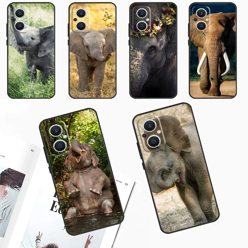 African Elephant Silhouette Case For OPPO Reno 10 Pro 4Z 5Z 8T 4 5 6 7 8 Lite OPPO Find X5 X6 Pro X2 Neo X3 Lite Cover