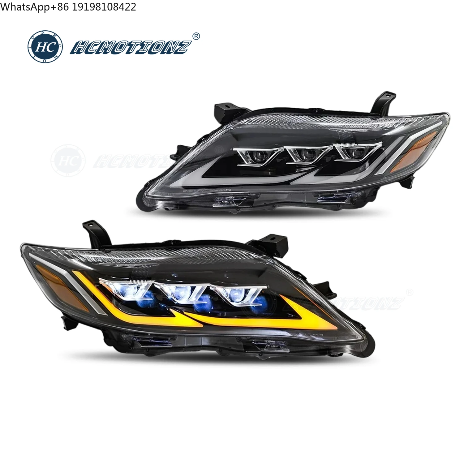 HCMOTIONZ LED Head Lights for Toyota Camry 2010-2011 XV40 Front Lamps Assembly Daihatsu Altis US Version