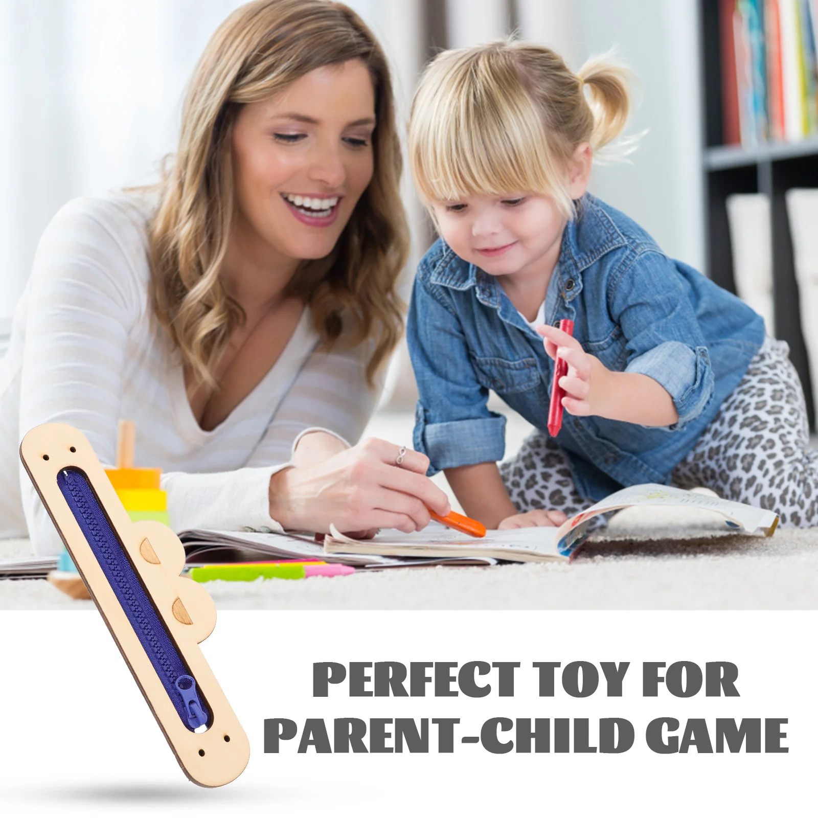 

Wooden Busy Board For Kids Reusable Educational Activity With Frog Zipper Design Enhancing Parent-Child Interaction Learning