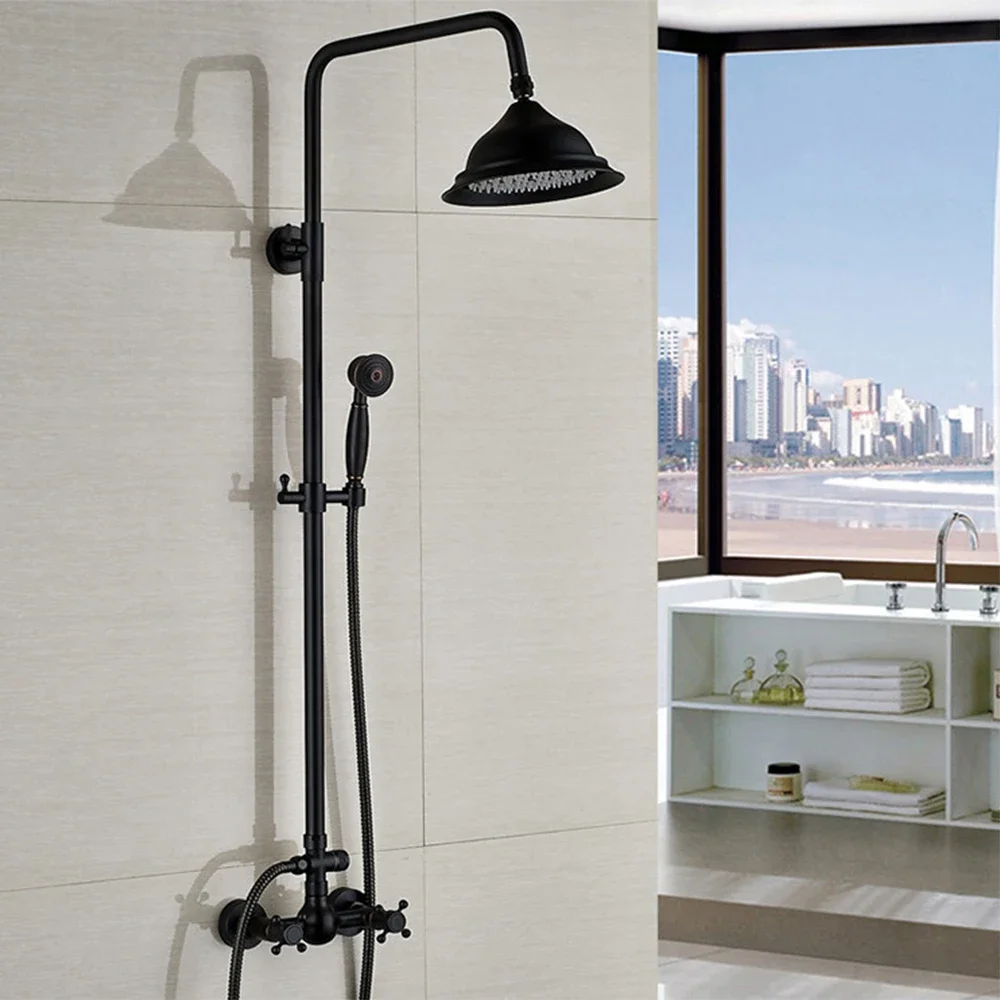 Height Adjustable Shower Set Bathroom Wall Mounting Shower Set Shower Faucet Set For Home/ Hotel