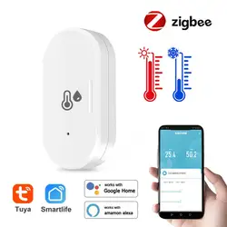 Tuya Zigbee Temperature And Humidity Sensor Need Zigbee Gateway Hub Smart Home Indoor Hygrometer Alexa Google Voice Control