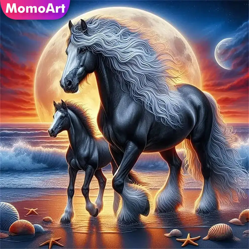 Momoart Bär Diamant Mosaik Tier voller Runde Diamant Malerei Mond Stickerei neue Ankunft handgemachte Hobby