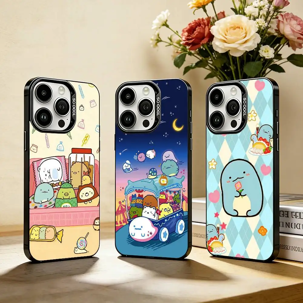 

F-Sumikko Gurashi Phone Case For iPhone17, 16,15,14,13,12 Pro Max Black Candy Matte Shockproof Cover