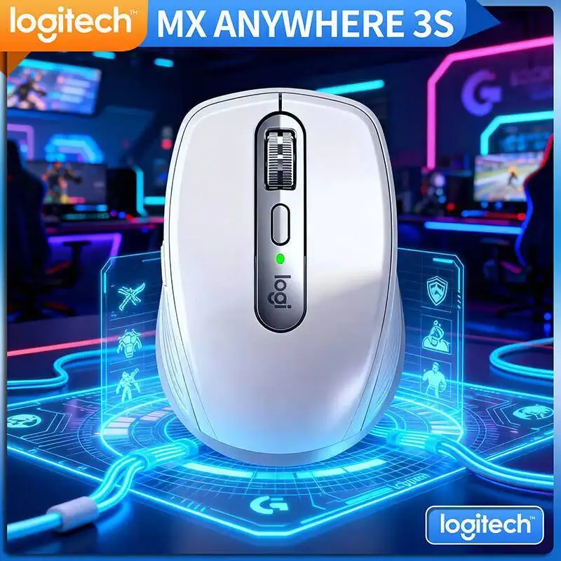 

Компактная мышь Logitech MX Anywhere 3S, эргономичный дизайн, перезаряжаемая, с быстрым прокруткой для портативных ПК Mac