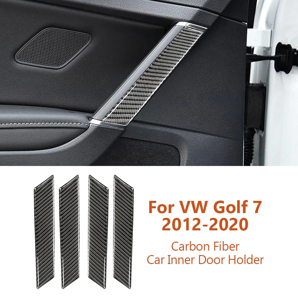 

For Volkswagen VW Golf 7 2012-2020 Style Carbon Fiber Car Inner Door Holder Panel Decorative Stickers Auto Interior Accesorios