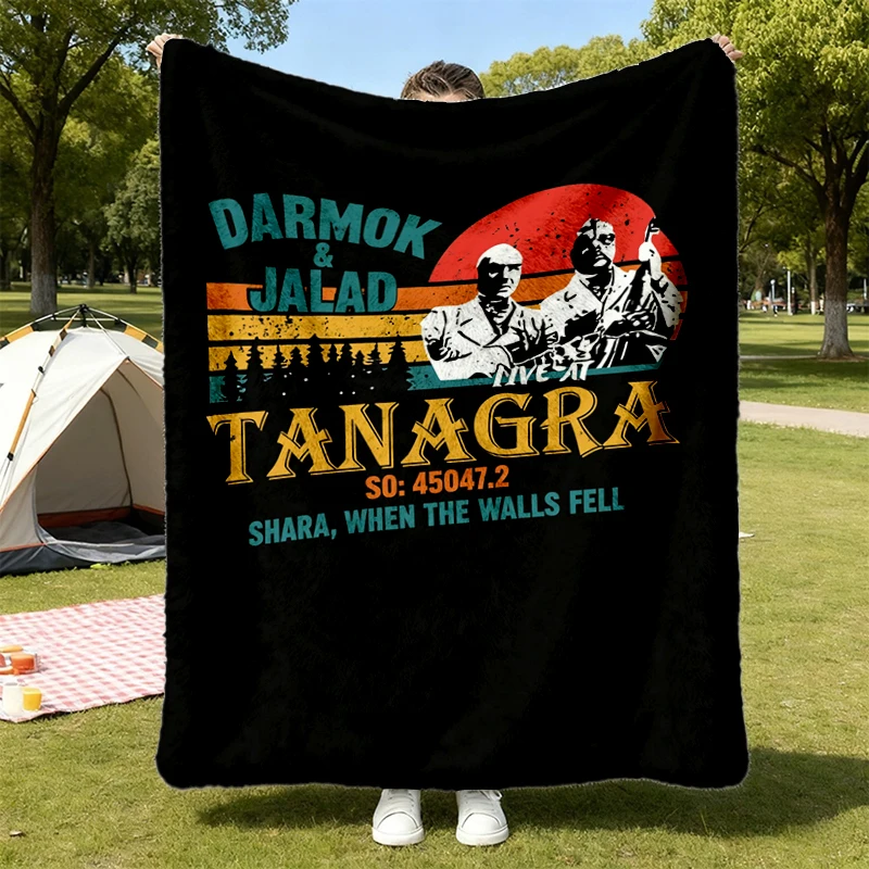 Darmok and Jalad Tanagra Flannel Blanket, Vintage Star Concert Flannel Throw