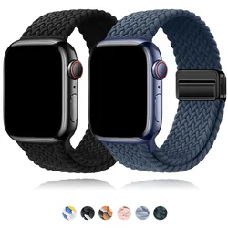 Nylon Strap for Apple watch band 44mm 42 46mm 40 45mm 41mm Magnetic buckle correa for iWatch series 10 9 8 7 6 se 5 4 ultra 49mm