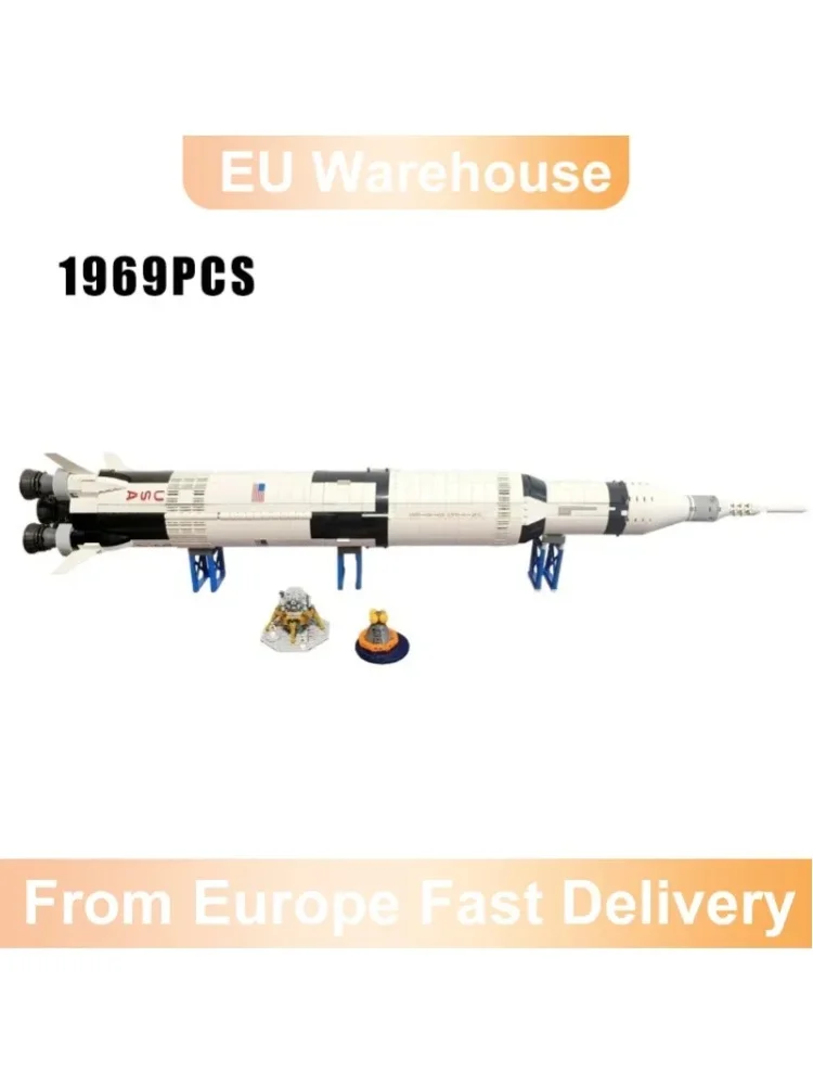 1969-teiliges Raketenmodell-Baustein-Set, Spielzeug zur Heimdekoration, Geburtstags- und Weihnachtsgeschenk für Kinder und Erwachsene, kompatibel mit 92176 21309